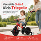 💥 50% Rabatt! 🚲 3-in-1-Kinderdreirad – Kinderwagen, Dreirad & Laufrad. Leicht (2,8 kg) & faltbar. Hochfester Kohlenstoffstahl, EVA-Räder. Für 2–6 Jahre, max. 90 kg. Rot/Blau/Rosa/Gelb 🛡️