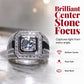 💎Exclusive jewelry💎Eleganter funkelnder quadratischer Halo-Ring