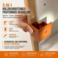 📢📢50% RABATT !!⏰3-in-1-Holzbearbeitungs-Montagepositionierer mit Schrankrückprallbohrfunktion, 20/23-mm-Doppelnutzwerkzeug zum Anreißen und Kantenbearbeiten
