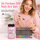 🌹JETZT 50 % RABATT!!🌹24-Farben doppelseitiges Nagelkunst-Stift-Set