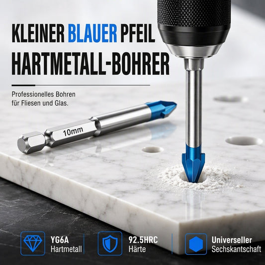 📢📢40% RABATT !!⏰Hartmetall-Exzenterbohrer mit Sechskantschaft zum Bohren von Löchern in Keramikfliesen, Glas und Beton