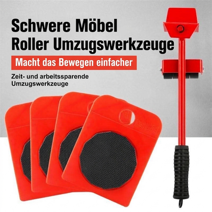 🛋️ 50 % RABATT JETZT! 🔄 Möbelheber & Umzugswerkzeug-Set, 4er-Pack – 360° Gleitscheiben & ergonomisches Heben ohne Rückenbelastung 💪