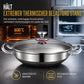 ⏳Zeitlich befristetes Sonderangebot⏰ Verdickter Edelstahl-Antihaft-Wok mit Deckel, flacher Boden, Bratpfanne mit zwei Griffen