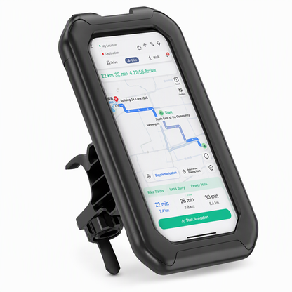 🏍️ 50 % Rabatt! Wasserdichte Handyhalterung für Motorrad & Fahrrad – 360° drehbar mit Touchscreen-Funktion