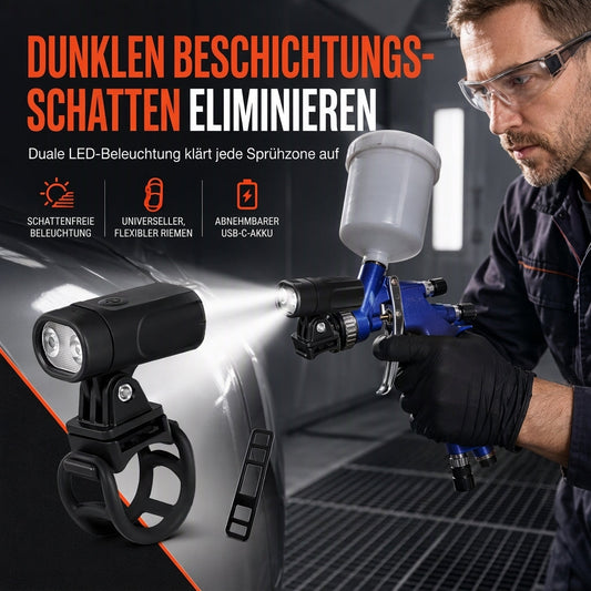 📢📢 50% RABATT !! ⏰ Spraypistolenlicht für Autolackierung und Möbelreparatur – Hilfsbeleuchtungsaufsatz für Beschichtungen und Lackierungen