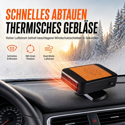 📢📢40% RABATT !!⏰Tragbarer 12V Auto- und Windschutzscheiben-Enteisungs- und Entnebelungsventilator für Fahrzeuge
