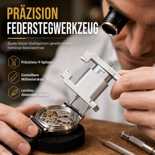 🔥Uhren Reparaturwerkzeug V-förmige Federstangen-Zange und Pinzette Set zum Entfernen des Armbandes