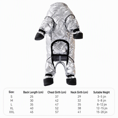 📢📢 50 % RABATT !!🐕 Wasserdichter Winter-Overall für Hunde – komplett abdeckend, mit Fleece gefüttert & dick wattiert ❄️🧥